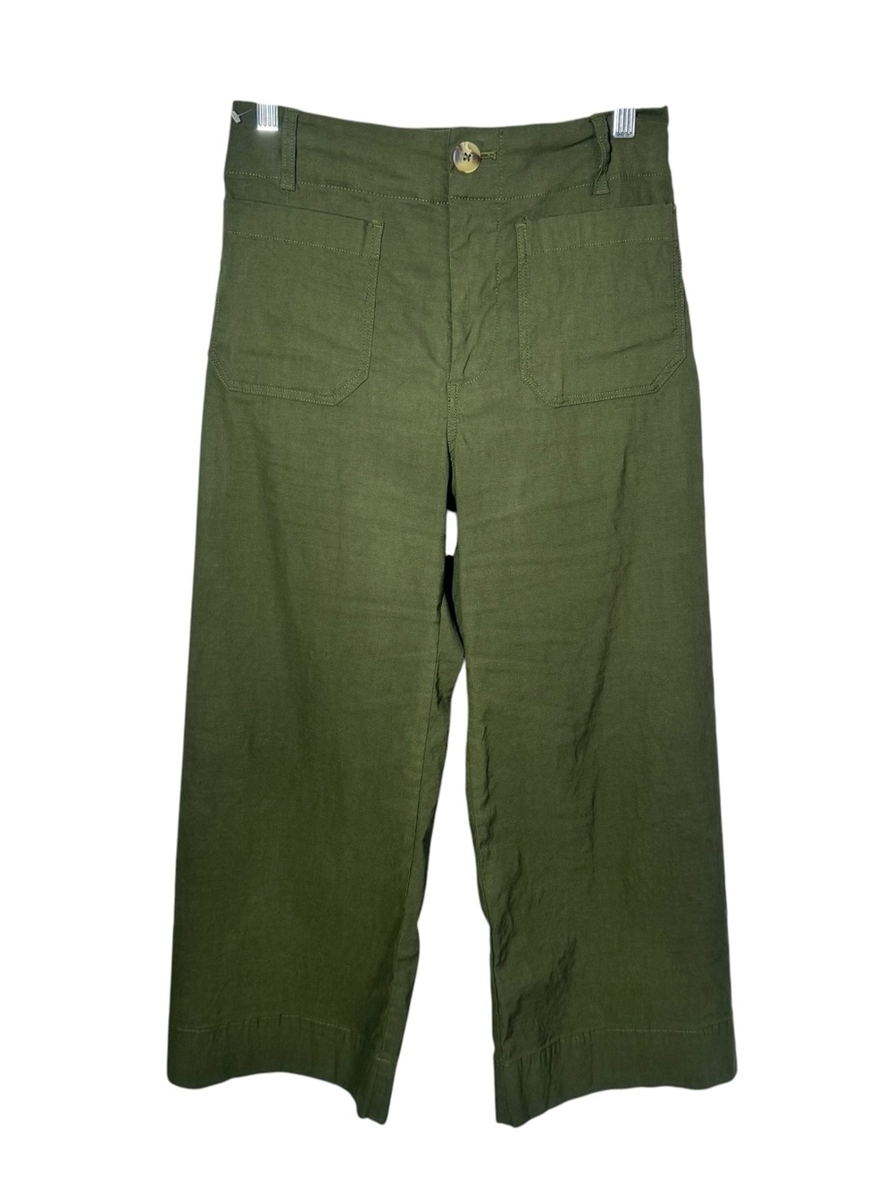 MAEVE Anthropologie The Colette Linen Blend Wide Leg Pants 27P - Picture 2 of 8